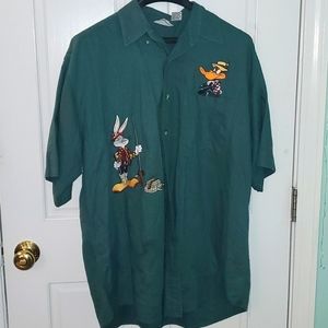 Vintage Looney Tunes Fishing Button Up